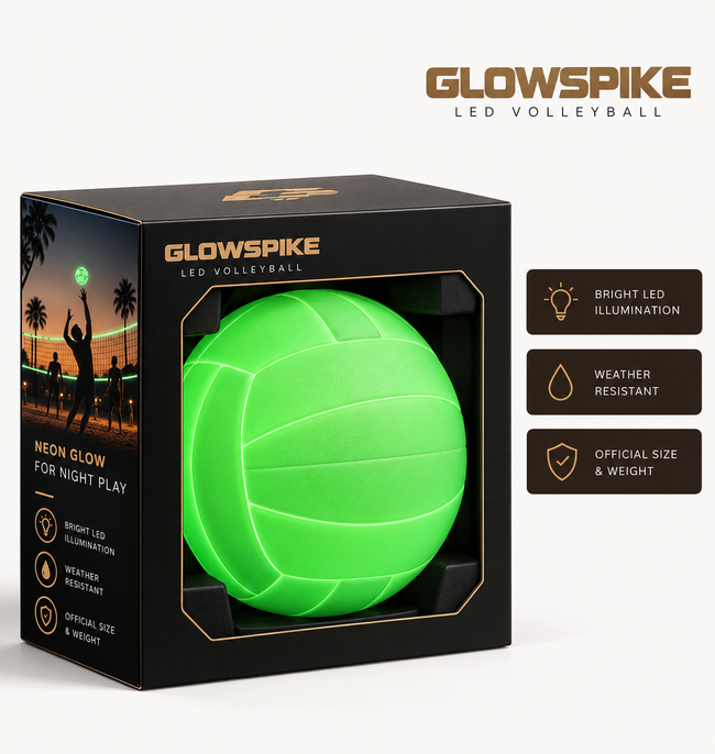 GlowSpike™ Glow In The Dark Volleyball